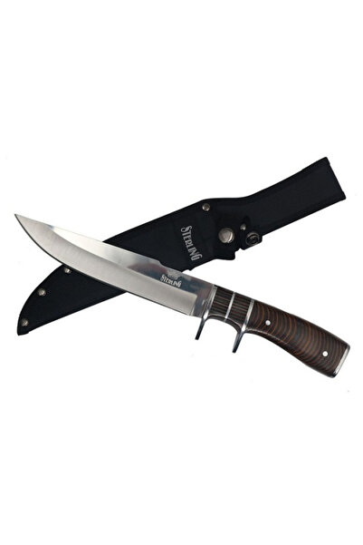 NOMOTHETIC Sterling Kamp, Avcı, Balıkçı Ahşap Sap Kılıflı 32cm Bıçak