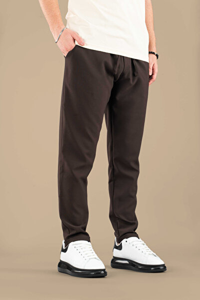 bombe Men's Jogger Pants Elastic Waist Drawstring Cotton Comfortable Boyfriend Pants Navy Blue