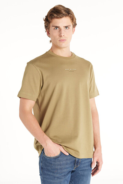 Ted Baker HAKİ LOGOLU BİSİKLET YAKA KISA KOLLU TSHİRT