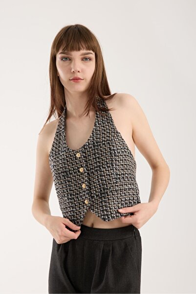 SELECTION PATRICE Gri Simli İthal Tüvit Yelek