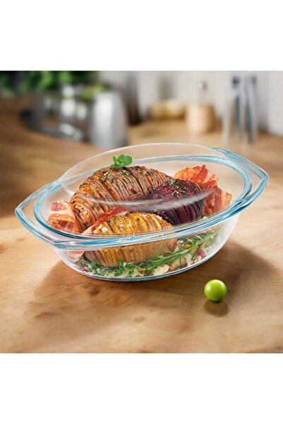 dealshopromania Oală Yena de 2,9 litri cu capac dreptunghiular rezistent la căldură Termisil, soluția ideală pentru o alimentație sănătoasă și eficientă