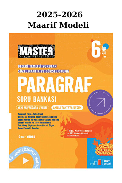 Okyanus Yayınları Okyanus 6.Sınıf Master Paragraf Soru Bankası 2025/26 Maarif...