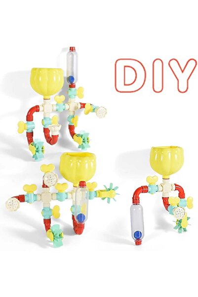 Generic Bath Pipe Building Toy with Valves & Water Wheel - Sensory Motorized Bath Toy for Toddlers (Mikacoz)