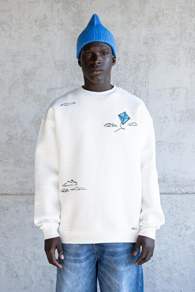 Machinist Kite Embroidered Sweat Ecru