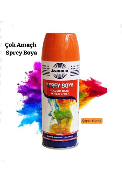 ÇEÇEN HOME Solvent Bazlı Akrilik Sprey Boya İç Cephe-Dış Cephe Çok Amaçlı Fosforlu Sprey Boya 400 ML