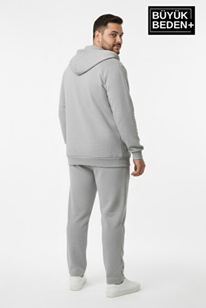 Superlife Men's Plus Size Zippered Hooded New York Printed Sweatshirt Cardigan Spr26Bhr923