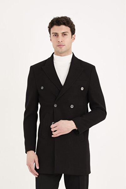 ABOUT US Men's Modern Fit K Double-Breasted Coat # K4056