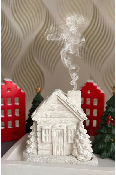 BLANJ Yılbaşı Temalı Beyaz Dağ Evi Tütsülük