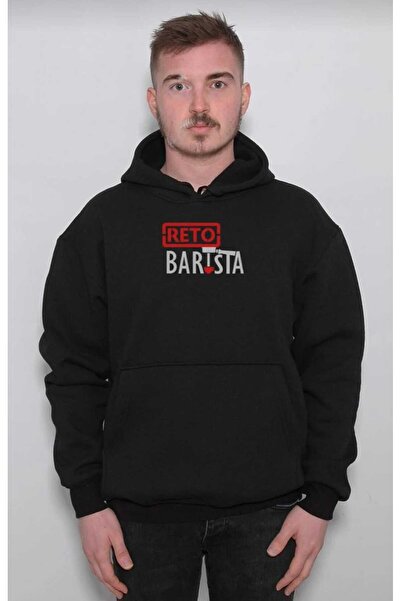 Hunors Sportswear & Company سترة باريستا مطبوع للجنسين موديل قطني بغطاء رأس