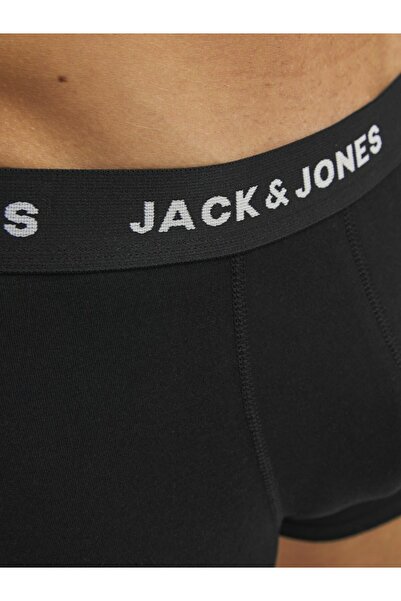 Jack & Jones Plus Men's Black Jachuey Trunks 7 Pack Noos Pls Large Size Boxer 12273977-Black