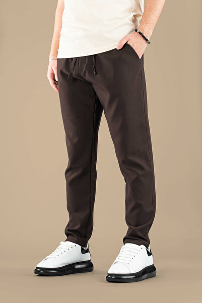 bombe Men's Jogger Pants Elastic Waist Drawstring Cotton Comfortable Boyfriend Pants Navy Blue