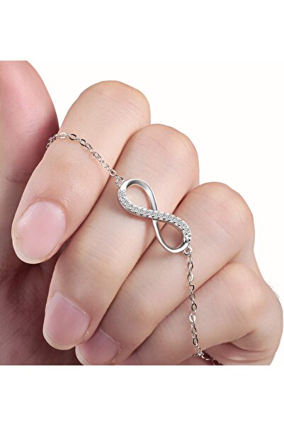 OSIRION Women's 925 Sterling Silver Infinity Bracelet with Cubic Zirconia
