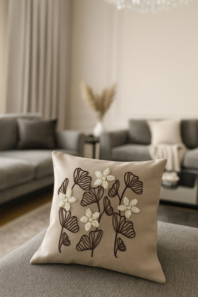 Go Veform Față de pernă decorativă din țesătură importată groasă, cu broderie...