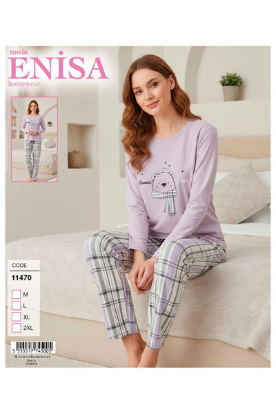 Enisa 11470 Women's Long Sleeve Pajama Set