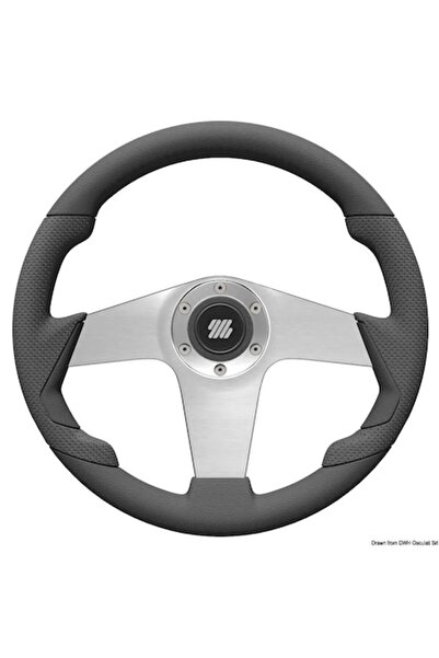 OSCULATI Τιμόνι Ultraflex Pianosa 350 mm, μαύρο, στεφάνη από πολυουρεθάνη, ακ...