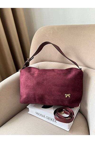 Moda Sekiz Women's Suede Large Size Crossbody Hand and Shoulder Bag