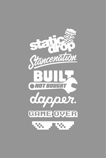 BİLGİMOLA ملصق خاص جديد للنافذة الخلفية للسيارة موديل 21 انجليزي ابيض 40*20 سم