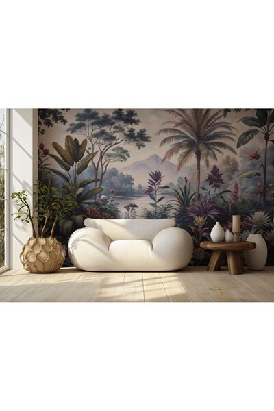 dekoartizan Tropikal Orman Duvar Kağıdı. Tropikal Manzara Duvar Kağıdı