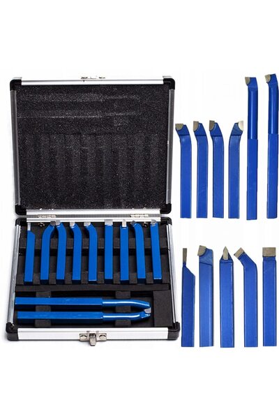 Silver Set of 11 lathe cutters 20x20 mm with P30 inserts (S10885)