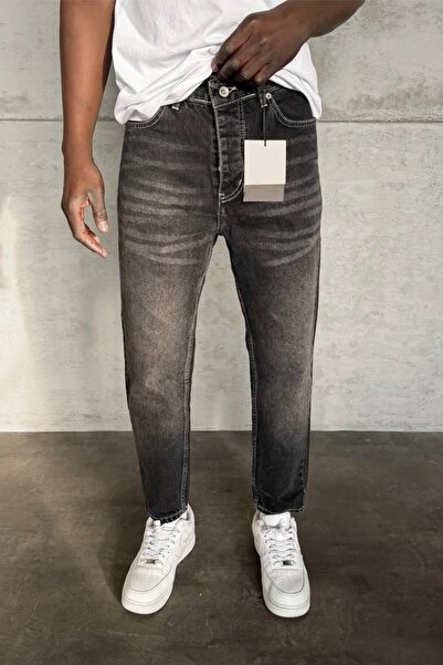 MADZEYMODA Boyfriend Fit Men's Smoked Denim Fabric Jean Denim Pants Mz632