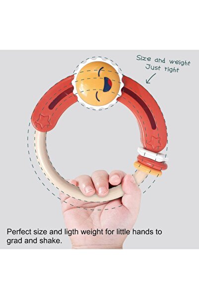 Yelajoy 12-Piece Baby Rattle & Teething Toy Set for 0-12 Months, BPA-Free