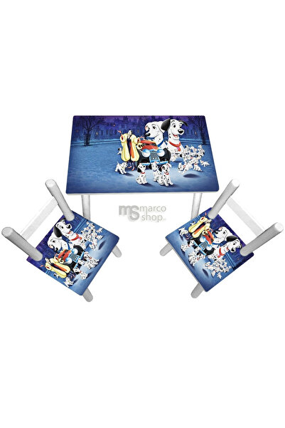 Marcoshop Masuta copii cu 2 scaunele 101 Dalmatieni