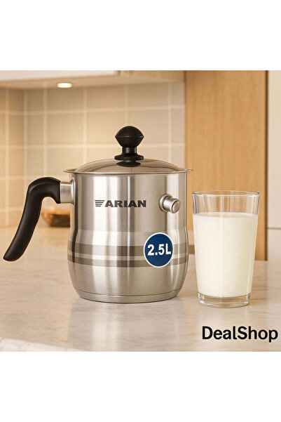 dealshopromania Oală de lapte Arian din oțel inoxidabil de 2,5 litri cu fluie...