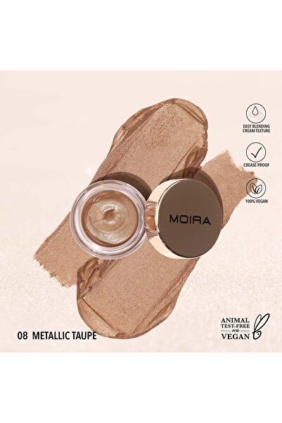 MOİRA ظلال العيون الكريمية اللامعة من إيفرلاست (008، رمادي معدني)