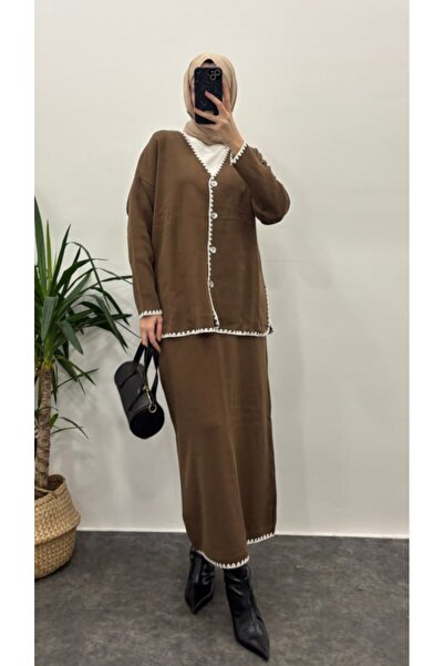 My City 40902- Stylish Comfortable Soft Textured Knit Skirt Sweater Women's Set