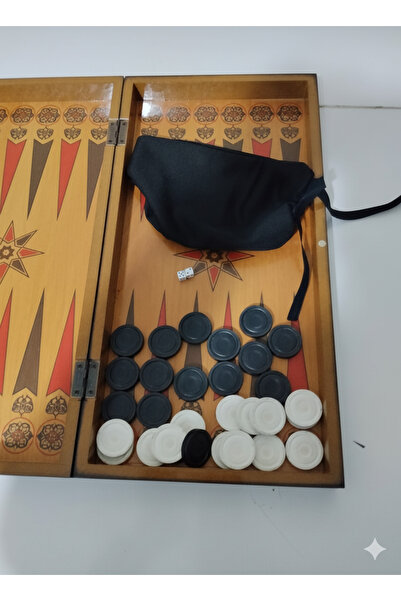 RS JANTİ STORE Bag and Puls and Dice Bag for Backgammon 50X25X7Cm Classic Backgammon Case