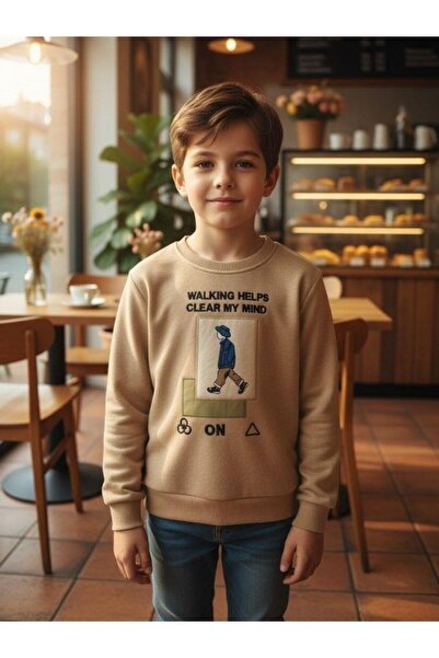 Zekids Hanorac pentru băiat din bumbac Clear My Mind cu model batik tricou