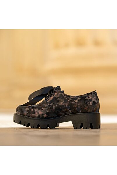 OEM Women's Lace-Up Shoes Renate Bordeaux Print - 38