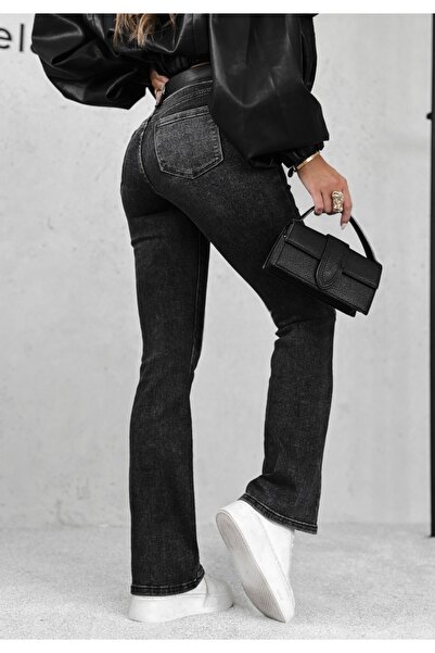 ADAMODA.RO Simple elastic slightly flared jeans