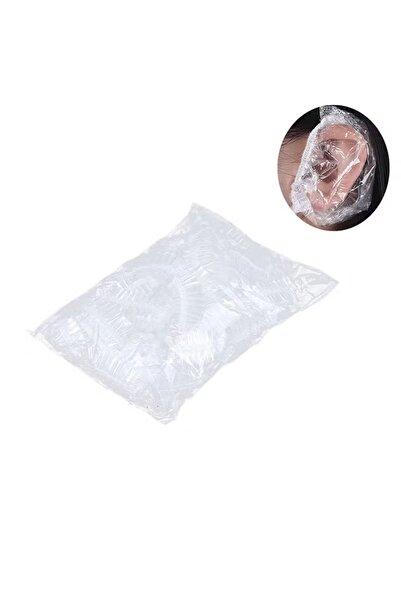 Generic Protective earmuff set for protecting ears during hair dyeing, 100 pieces, transparent, 6cm