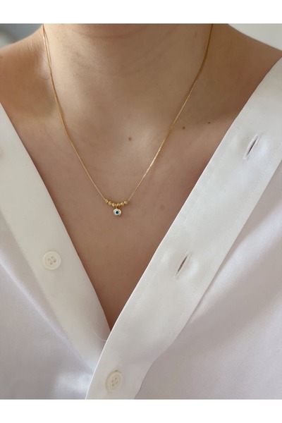 CHARMLUCKY Minimal Evil Eye Necklace