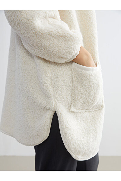 LC Waikiki Dream Pink Shawl Collar Plush Women's Dressing Gown