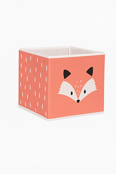 HomyJRs Fox Printed Tile Color Box Without Lid 30X30X30 cm