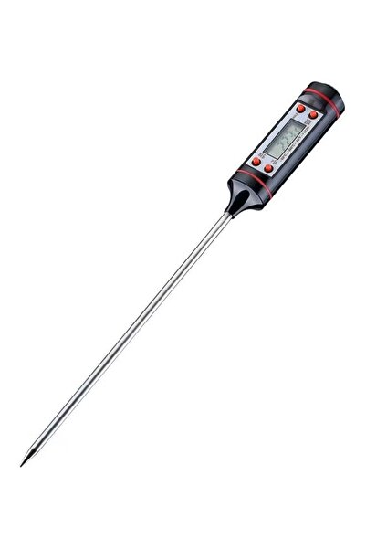 Generic Digital Meat Cooking Thermometer, Black/Silver, 5.9 inches