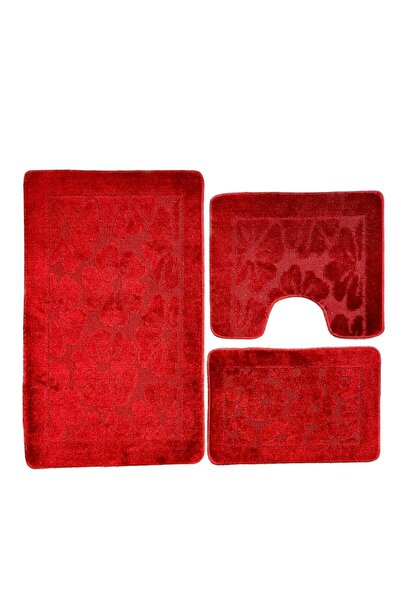 Nova Home BATHROOM MATS SET – 3 PIECES (50X80, 50X40, 50X40) – SIMPLE PATTERNS 6 COLORS