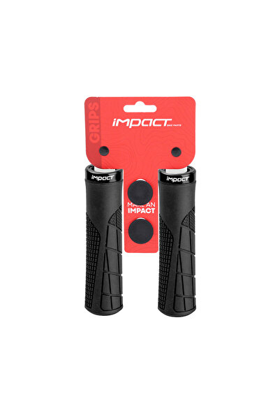 Impact Ergonomik Kilitli Bisiklet Elcik Gidon Tutamakları - Kaymaz Kauçuk MTB...