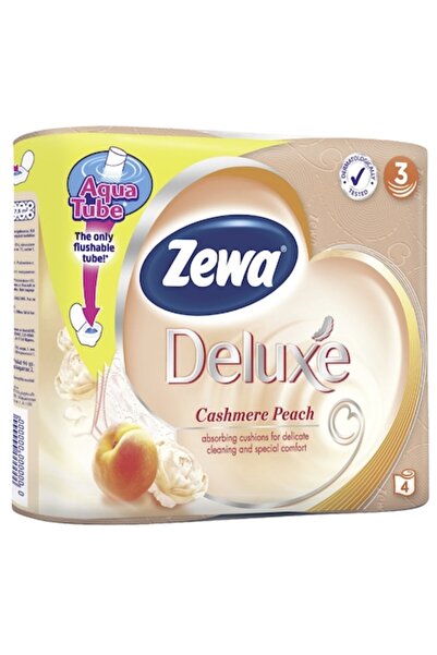 Zewa Deluxe Cashmere Peach toilet paper, 3-ply, 4 rolls