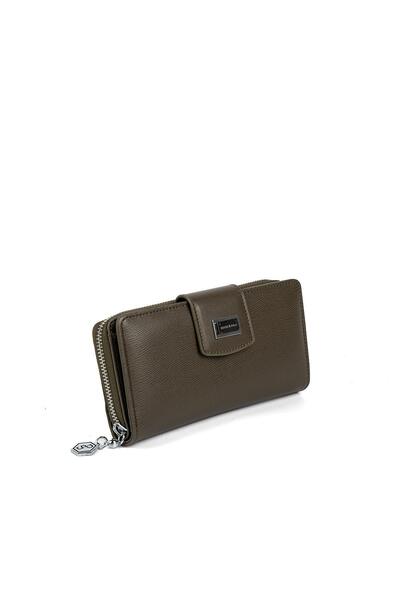 Silver Polo Silver & polo sp928 women's wallet & card holder plain olive