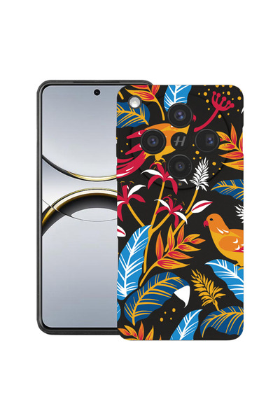 bestcase Husă premium din silicon pentru OPPO Find X8, cu design cu păsări co...