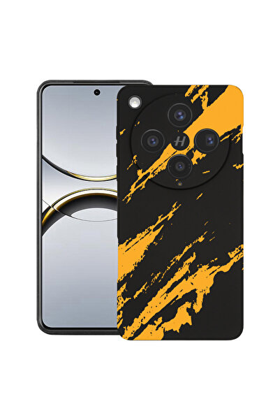 bestcase Husă premium din silicon pentru OPPO Find X8, cu design cu dungi aur...