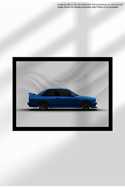 21mxm Sports Car Canvas Poster - Unframed Digital Print on Matte Canvas - 1599 M3 E30 Evo 3 Blue