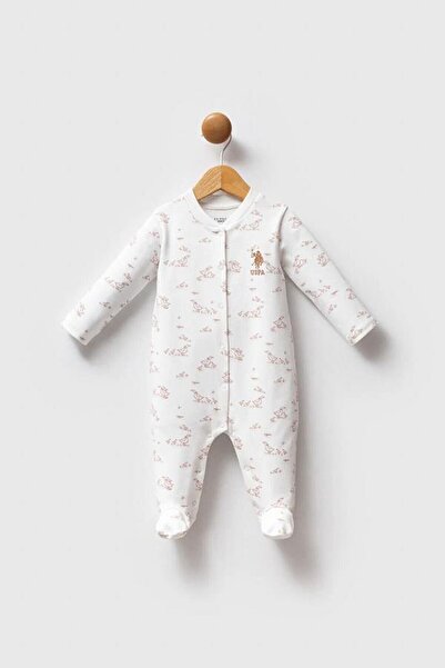 U.S. Polo Assn. Kids U.S Polo Assn Usb2706 Baby Girl Romper