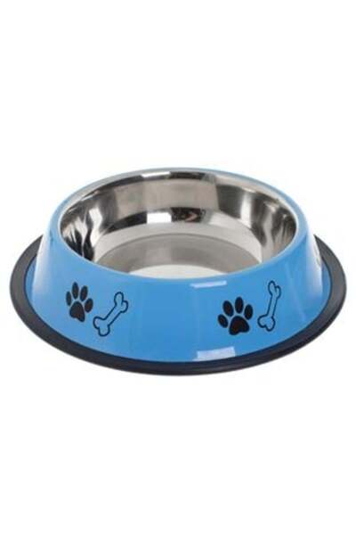 BAMI NETWORK Bol din Otel Inoxidabil Bleu cu Modele pentru Caini 710ml