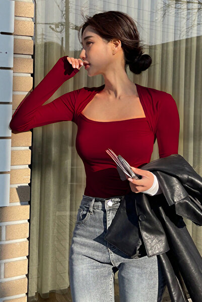 COOL TARZ Women's Swan Neck Long Sleeve Slim Blouse