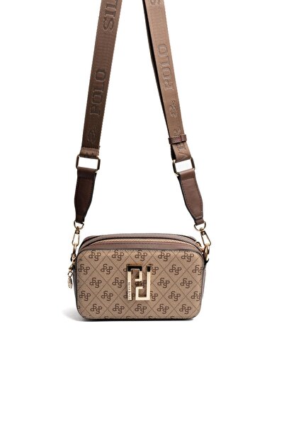 Silver Polo Dark Beige - Brown Sp1078 Women's Crossbody Bag