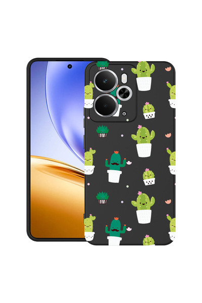 bestcase Carcasă ultra subțire TPU pentru Realme 14 5G, cu design Happy Cactus, 3113069 B 165